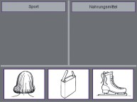 Aufgabenbild Therapiemodul Semantik: Hyperonyme 2