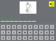 Aufgabenbild Therapiemodul Schriftsprachproduktion: Einzelheitliches Schreiben 5