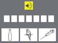 Aufgabenbild Auditives Sprachverst&auml;ndnis: Sequenzielles H&ouml;ren Einzelw&ouml;rter