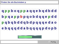 Aufgabenbild Aufmerksamkeit-Buchstaben