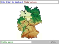 Aufgabenbild Therapiemodul Geografie: Karte Deutschland Bundesl&auml;nder