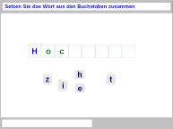 Aufgabenbild Handlungsplanung Buchstaben