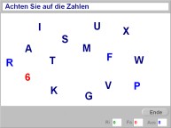 Aufgabenbild Neglect Buchstaben