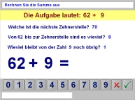 Aufgabenbild Therapiemodul Rechnen 01: Addition mit Zehner&uuml;berschreitung B