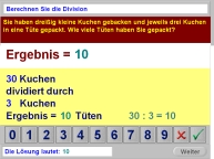 Aufgabenbild Therapiemodul Rechnen 02: Multiplikation Textaufgaben, Division Textaufgaben