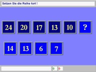 Aufgabenbild Rechnerisches Denken: Zahlenserie