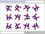 Aufgabenbild R&auml;umlich kognitive Leistungen Drehfiguren (mentale Rotation)