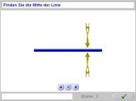 Aufgabenbild r&auml;umlich perzeptive Leistungen: Linien halbieren