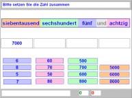 Aufgabenbild Zahlenverst&auml;ndnis: Zahlwort-Zahl